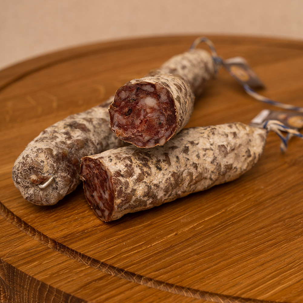 Kiełbasa francuska Saucisson oliwkami i bazylią