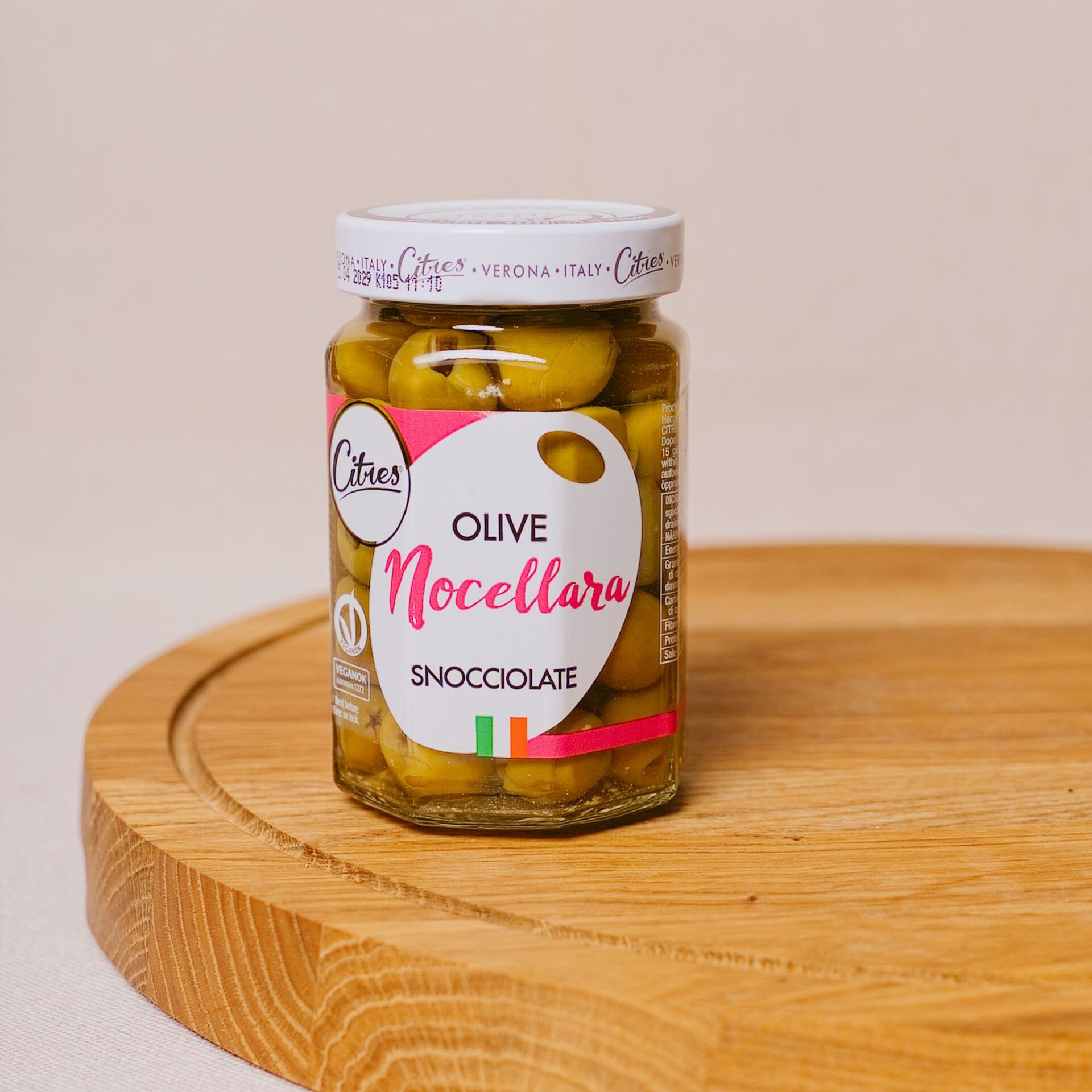 Sycylijskie zielone oliwki Nocellara bez pestek 290g