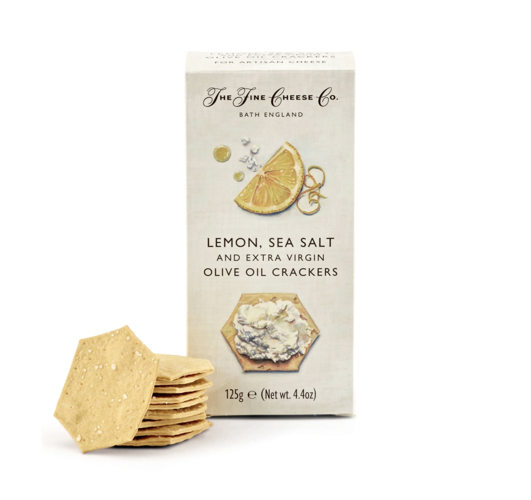 Krakersy cytrynowe z solą morską i oliwą extra virgin 125 g