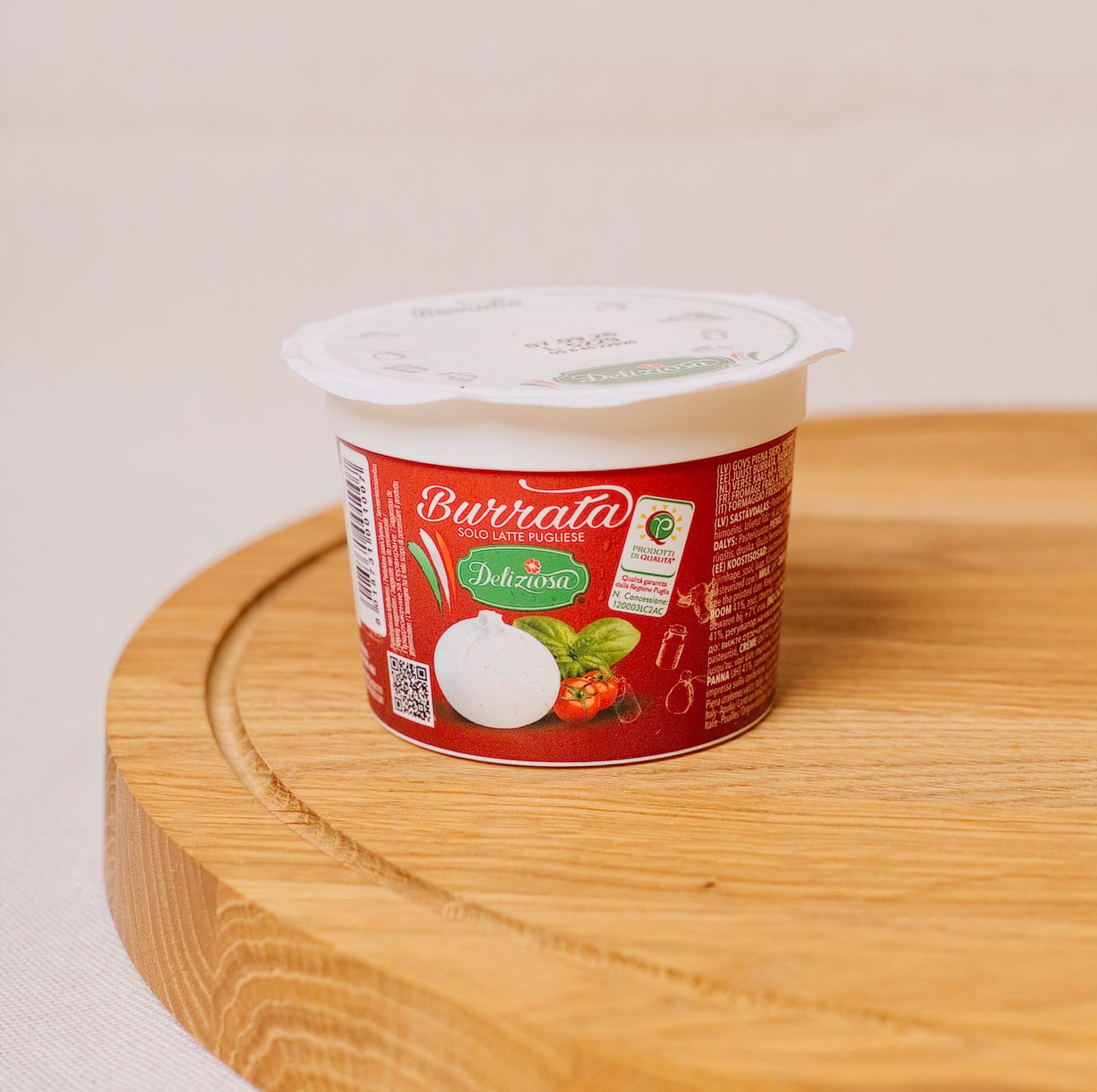 Ser włoski Burratina Deliziosa / Włoska burrata o kremowym wnętrzu 100g