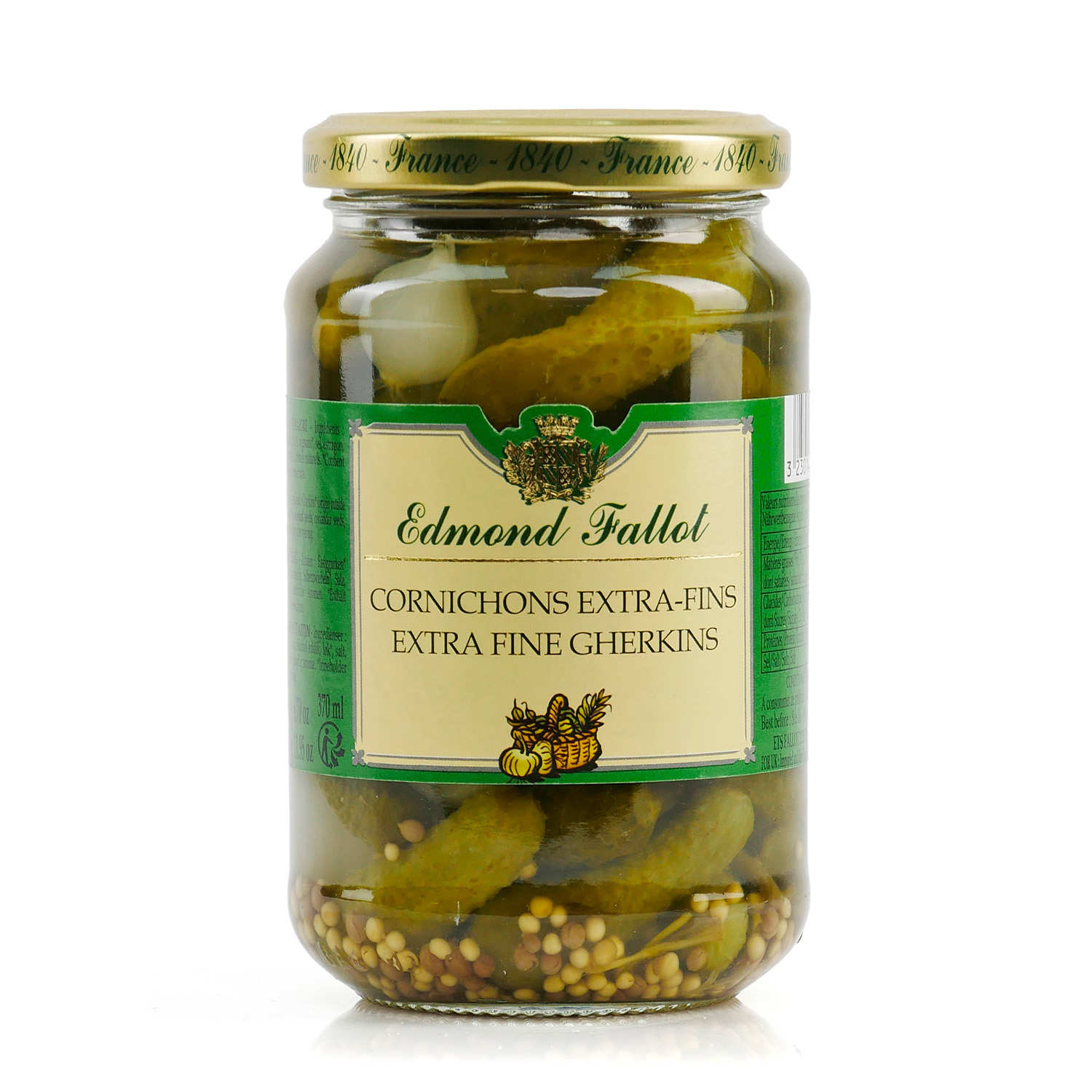 Francuskie ogórki korniszony w zalewie 370g